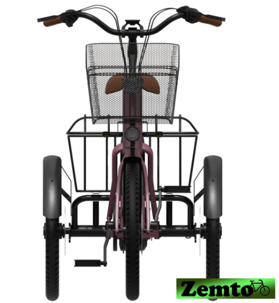 NEU: Elektro Dreirad Mini Zemto Triogo Lux, 20 Zoll Wein-rot matt